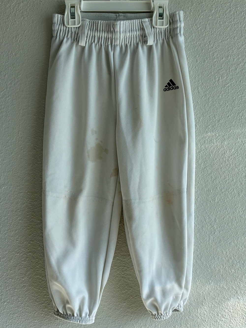 Adidas youth baseball softball t-ball white pants